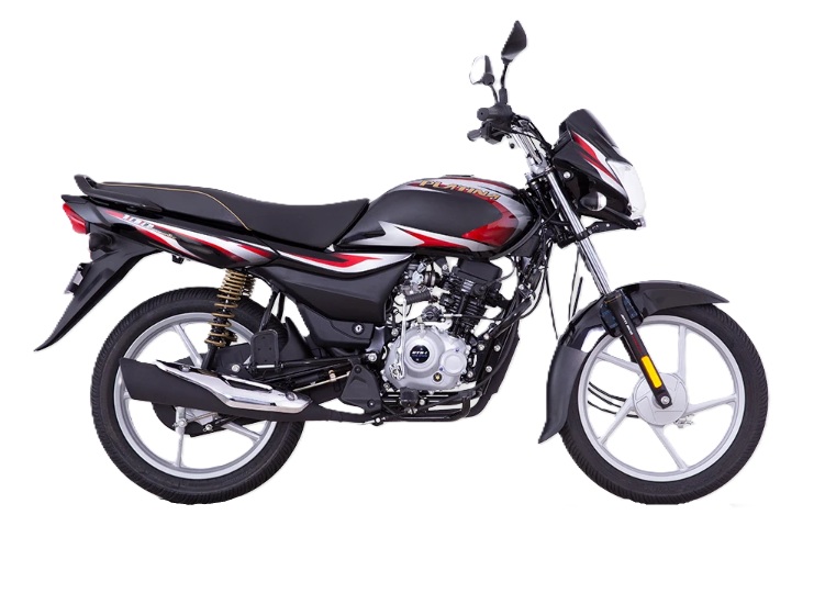 bajaj platina 100 (red and black)