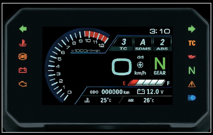 Suzuki V Strom 800 DE Instrument Display